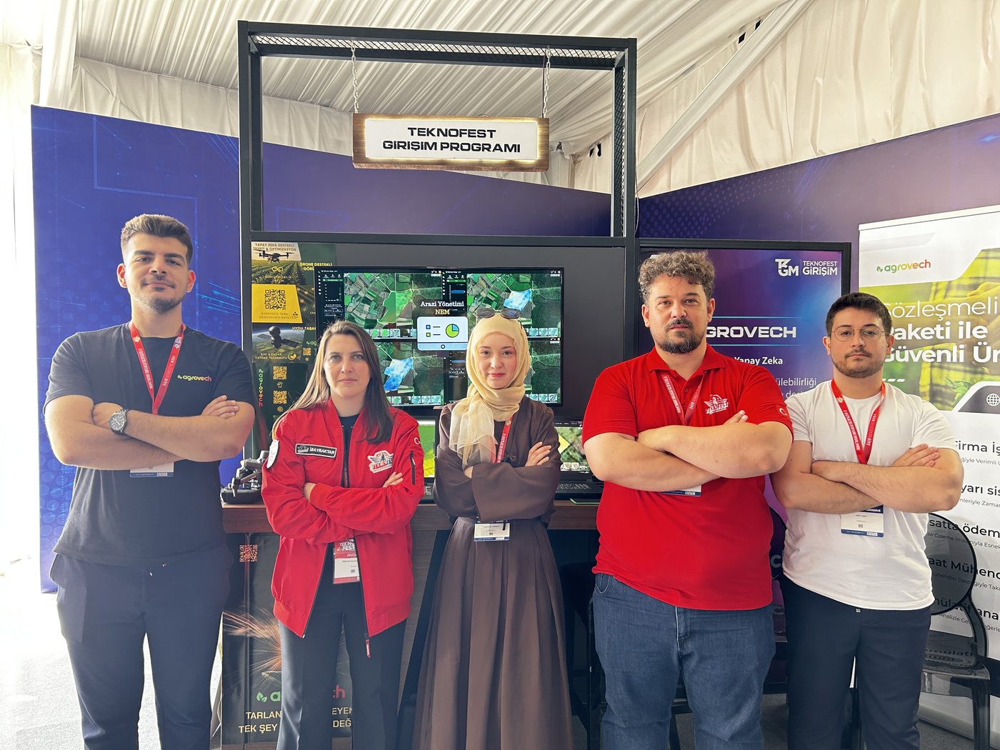 Agrovech ekibi Teknofest Girişim standında
