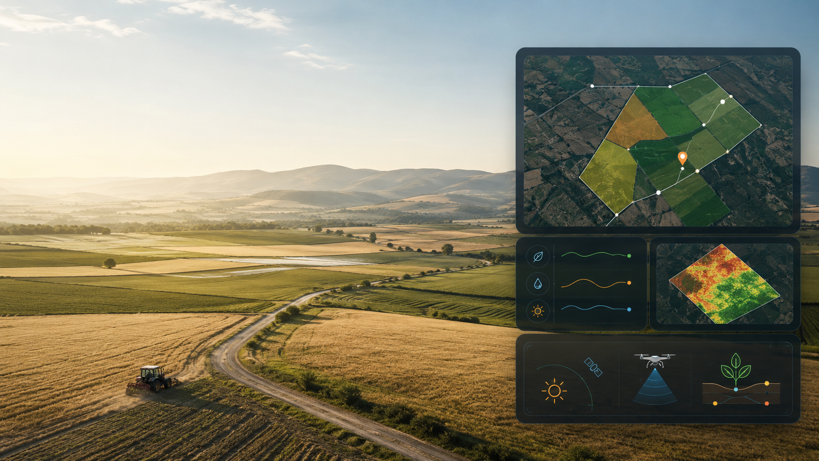 Tarla görünürlüğü — uydu/drone NDVI ve sezon paneli